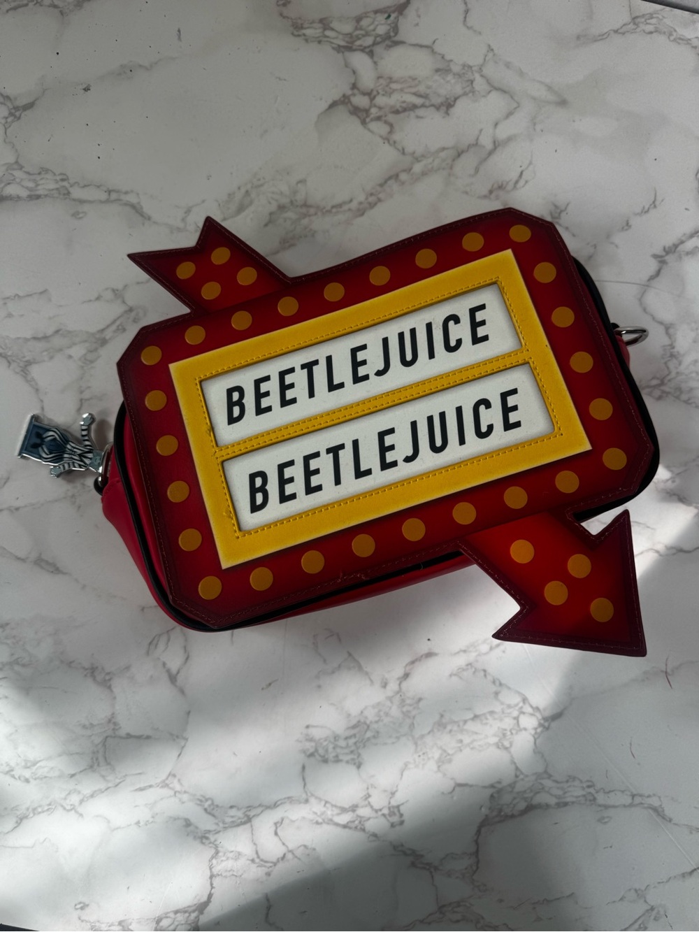 Beetlejuice Red Arrow Novelty Crossbody Bag - Beetlejuice